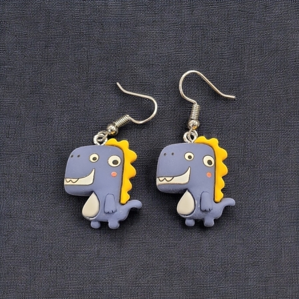 Cute Resin Dino Dangle Earrings